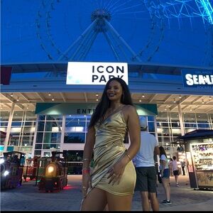 Gold Mini Dress